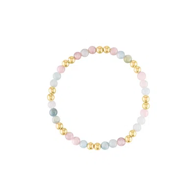 Olivia Le Women's Morganite Golden Bead Bracelet