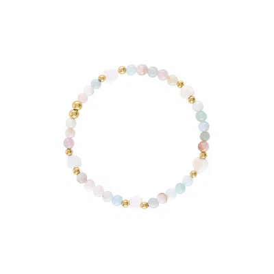 Olivia Le Women's Morganite Heart Bead Bracelet In Yellow