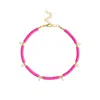 OLIVIA LE WOMEN'S PINK / PURPLE NEON PEARL ANKLET