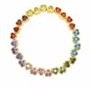 Olivia Le Women's Rainbow Hearts Cubic Zirconia Stretch Tennis Bracelet