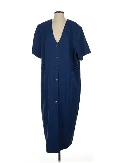 Pre-owned Olivia Matthews Casual Dress In Blue