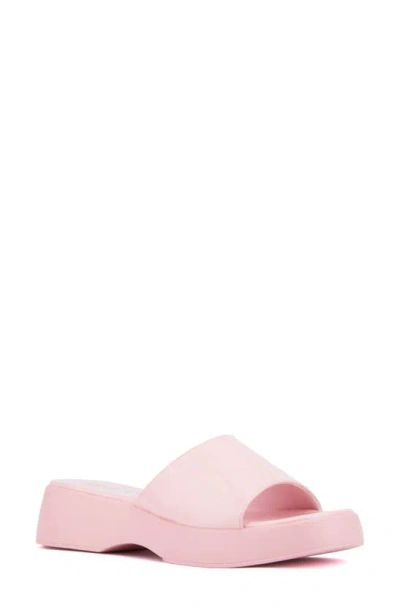 Olivia Miller Ambition Slide Sandal In Pink