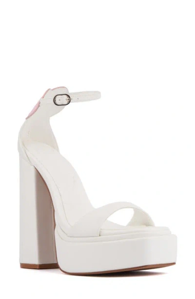 Olivia Miller Amour Platform Sandal In White