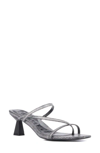 Olivia Miller Angelic Rhinestone Sandal In Black