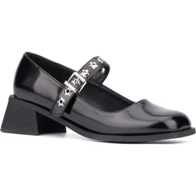 Olivia Miller Asteroid Mary Jane Flat In Black