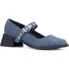 Olivia Miller Asteroid Mary Jane Flat In Denim