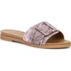 Olivia Miller Bendy Comfort Slide Sandal In Pink Snake