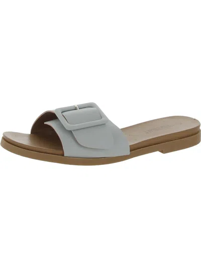 Olivia Miller Bhfo Womens Slide Mules Slide Sandals In White