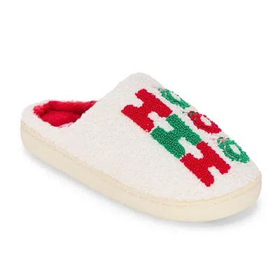 Olivia Miller Christmas Womens Slip-on Slippers In Beige