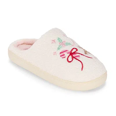 Olivia Miller Christmas Womens Slip-on Slippers In Pink
