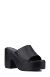 Olivia Miller Crush Platform Slide Sandal In Black