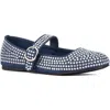 Olivia Miller Dawn Studded Mary Jane Flat In Denim