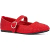 Olivia Miller Dawn Studded Mary Jane Flat In Red
