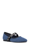 Olivia Miller Element Mary Jane Flat In Denim