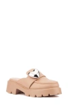 Olivia Miller Heartless Lugged Platform Mule In Beige