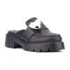 Olivia Miller Heartless Womens Moc Closed Toe Mules In Black