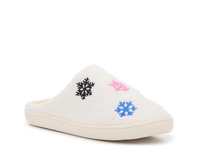 Olivia Miller Holiday Snowflake Slipper In White