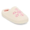Olivia Miller Holiday Snowflake Womens Slip-on Slippers In Multi