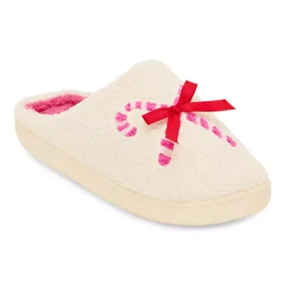 Olivia Miller Holiday Snowflake Womens Slip-on Slippers In Multi