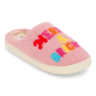 Olivia Miller Holiday Snowflake Womens Slip-on Slippers In Pink