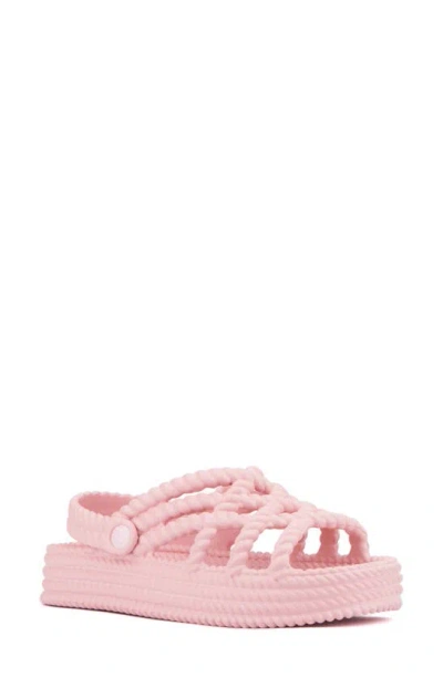 Olivia Miller Jazzy Braid Sandal In Light Pink