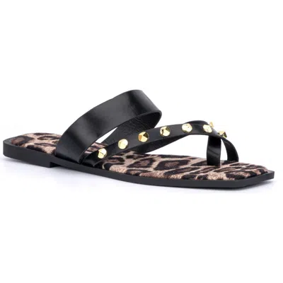 Olivia Miller Keilani Stud Sandal In Black