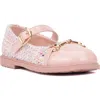 Olivia Miller Kids' Cap Toe Mary Jane Flat In Pink