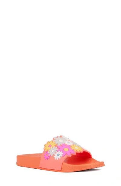 Olivia Miller Kids' Daisy Slide Sandal In Orange