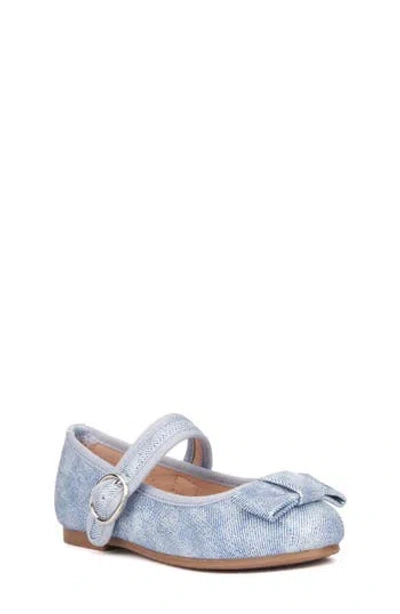 Olivia Miller Kids' Denim Mary Jane Flat In Blue