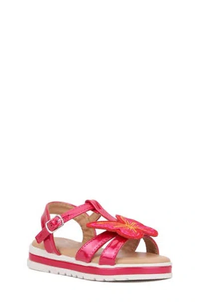 Olivia Miller Kids' Embroidered Butterfly Sandal In Pink