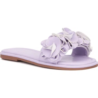 Olivia Miller Kids' Flower Slide Sandal In Lilac