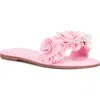 Olivia Miller Kids' Flower Slide Sandal In Pink