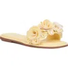 Olivia Miller Kids' Flower Slide Sandal In Yellow