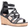 Olivia Miller Kids' Gurly Girl Wedge Sandal In Black