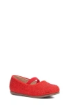 Olivia Miller Kids' Moon Light Mary Jane Flat In Red