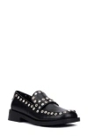 Olivia Miller Libra Rivet Loafer In Black