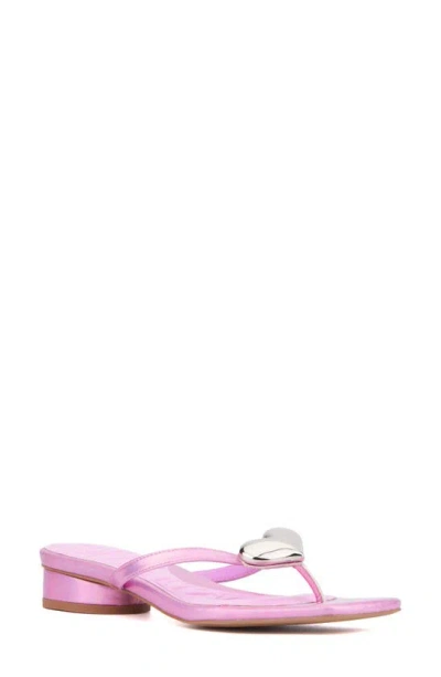 Olivia Miller Love Buzz Sandal In Neon Pink