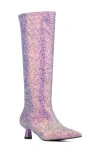 Olivia Miller Mars Knee High Boot In Lilac Multi