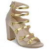 Olivia Miller Northfolk Womens Dressy Open Toe Strappy Sandals In White