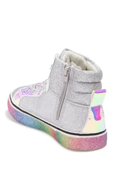 Olivia Miller Kids'  Omg High-top Glitter Sneakers In Silver