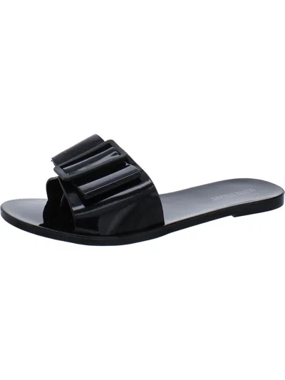 Olivia Miller Orma Womens Plastic Slip On Slide Sandals In Black