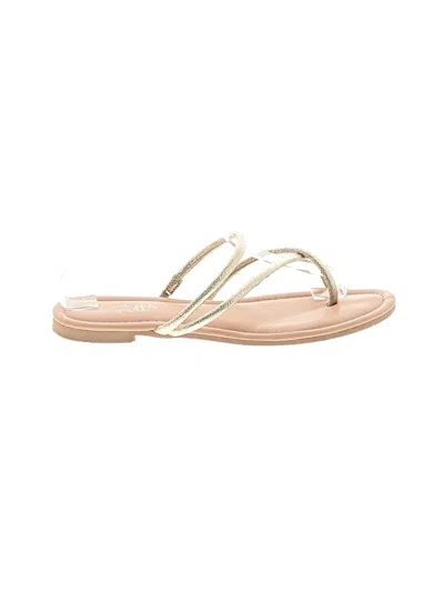 Pre-owned Olivia Miller Sandals In Gold