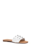 Olivia Miller Shelly Quilt Stud Sandal In White