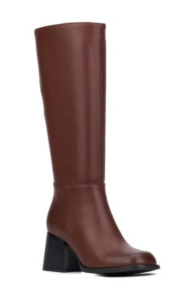 Olivia Miller Sky Knee High Boot In Brown