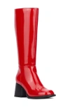 Olivia Miller Sky Knee High Boot In Red