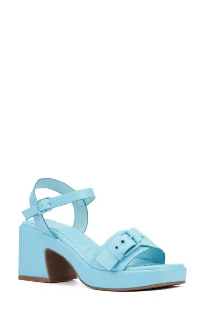Olivia Miller Slay Block Heel Sandal In Blue