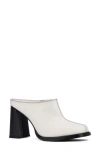 Olivia Miller Square Toe Mule In White