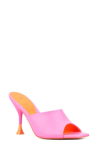 Olivia Miller Unspoken Flare Heel Sandal In Pink