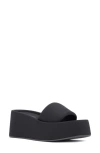 Olivia Miller Uproar Platform Slide Sandal In Black