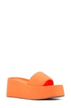 Olivia Miller Uproar Platform Slide Sandal In Orange